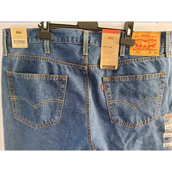 Livi's 511 Slim Fit Jeans New W/T  Blue Men's Size 38x32 MSRP 511-2417 - Picture 6 of 16
